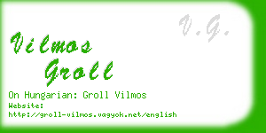 vilmos groll business card